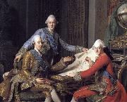 Alexander Roslin Gustav III of Sweden, and his brothers oil painting artist